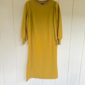 Who What Wear Chartreuse / Mustard  long sleeve dress